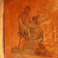 Włochy, Pompeje, Dom Menandra Fresk przedstawiający Menandra (poeta grecki) z książką w ręku, od którego pochodzi nazwa budynku.