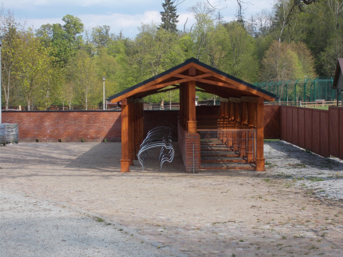 Białowieża-Hajnówka. Urzekające stojaki rowerowe w kształcie żubrów. Stylowe i praktyczne.