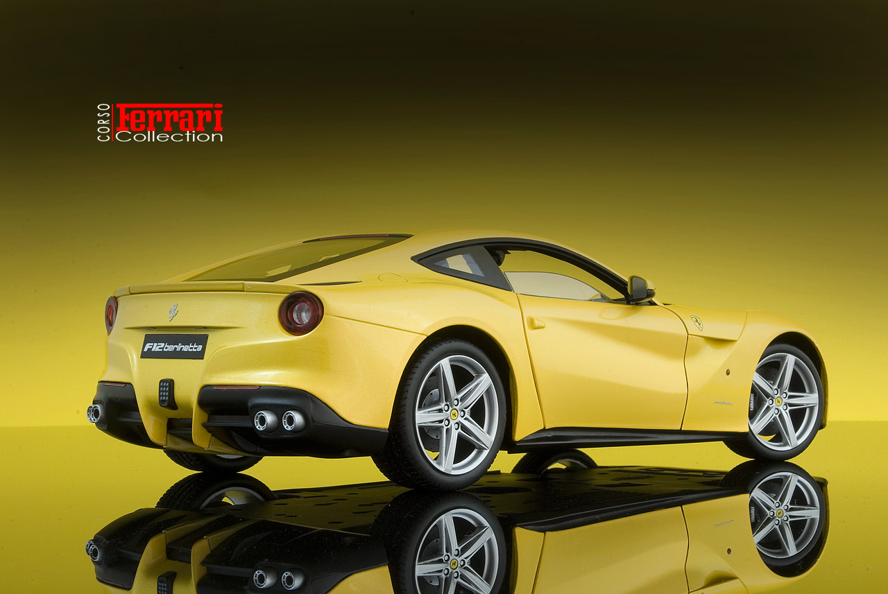 Hot Wheels Elite Ferrari F12 Berlinetta Giallo Tristrato