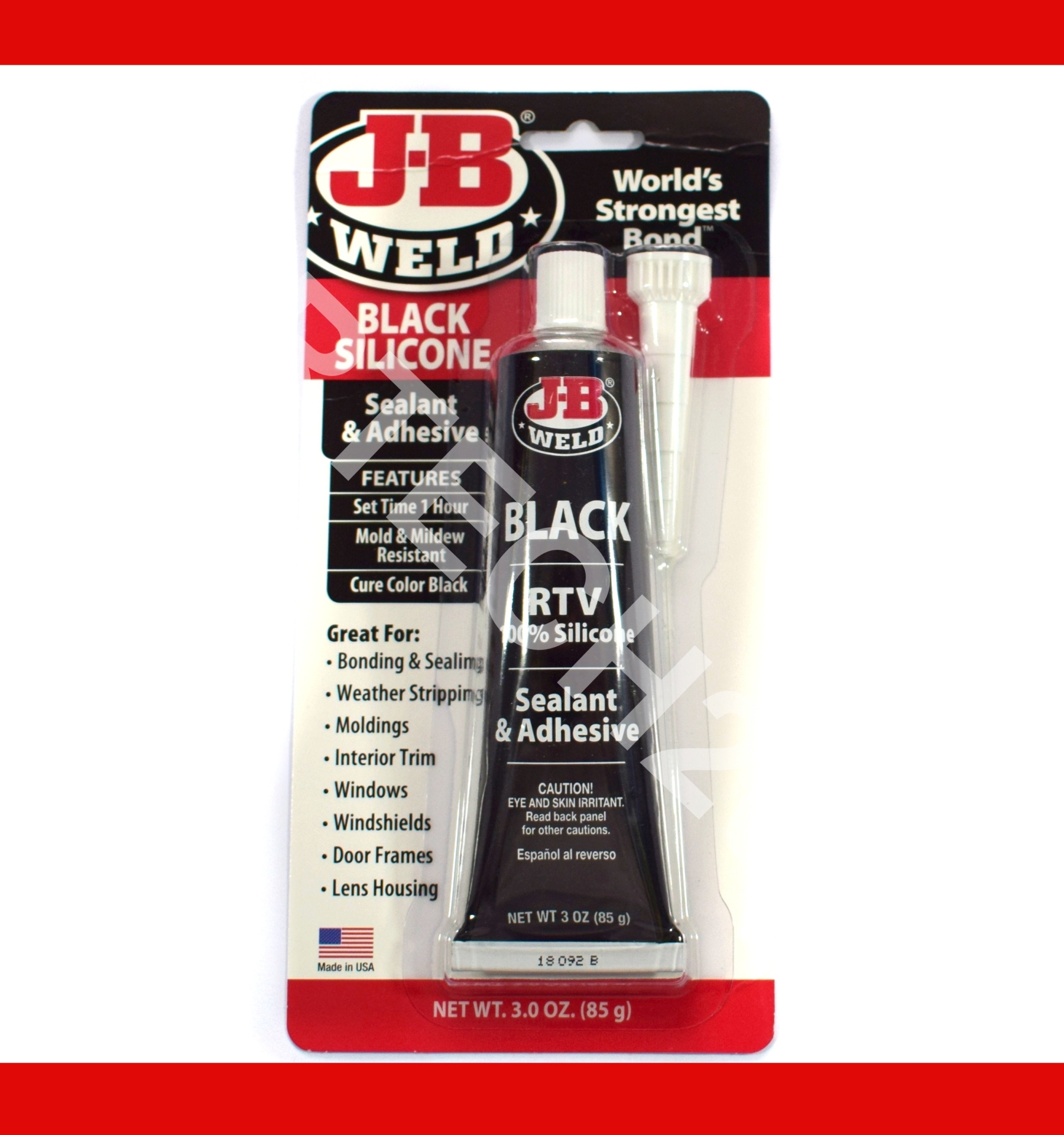 JB Weld BLACK Silicone 85g All Purpose RTV Sealant & Adhesive 100