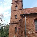 Królewo-neogotycki kościół św. Mikołaja z krzywą wieżą