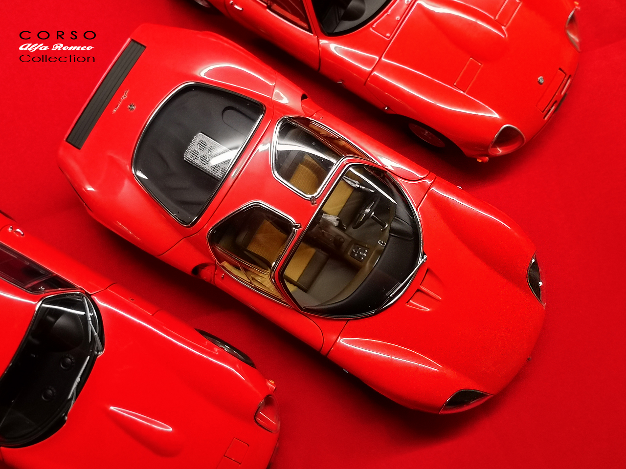 AUTOart 1965 Alfa Romeo TZ 2 vs 1963 Alfa Romeo TZ 1 vs 1967 Alfa